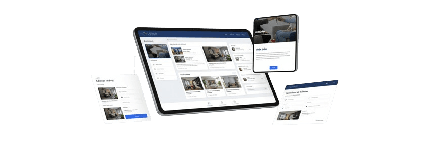 Plataforma LarHub em múltiplos dispositivos